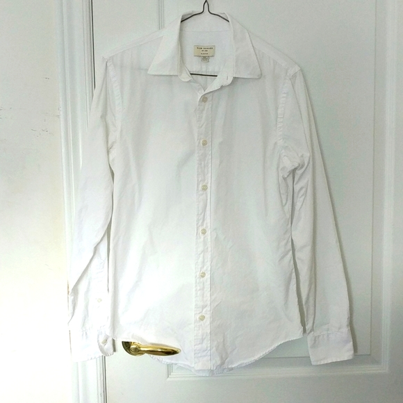 Club Monaco Slim Fit White dress shirt 100%Cotton (COPY) - Picture 3 of 7